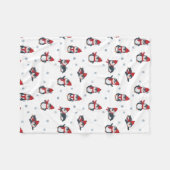 Schattigee pinguïns wintervogels fleece deken (Voorkant (Horizontaal))