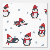 Schattigee pinguïns wintervogels pooldieren Kinder Behang (Voorkant)