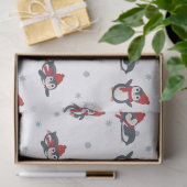 Schattigee pinguïns wintervogels pooldieren tissuepapier (Geschenk)