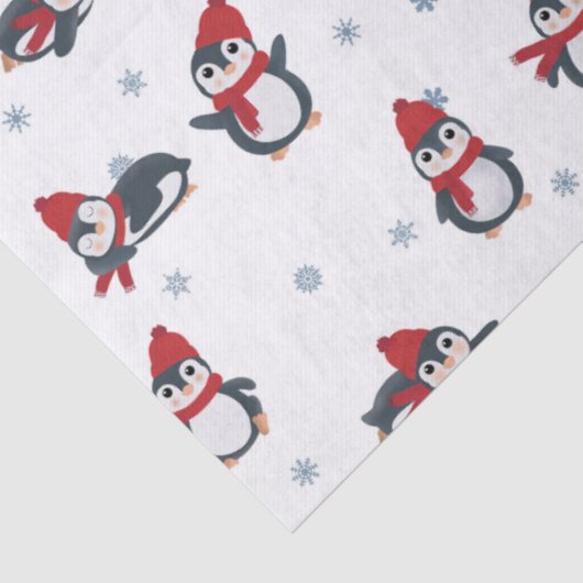 Schattigee pinguïns wintervogels pooldieren tissuepapier (Detail)