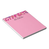 Schattigee Pink Crayons Teacher Van De Balie Van Notitieblok (Schuin)