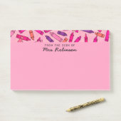 Schattigee Pink Crayons Teacher Van het Bureau van Post-it® Notes (Op bureau)
