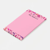 Schattigee Pink Crayons Teacher Vanaf het bureau v Post-it® Notes (Schuin)