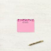 Schattigee Pink Crayons Teacher Vanaf het bureau v Post-it® Notes (Op bureau)