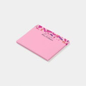 Schattigee Pink Crayons Teacher Vanaf het bureau v Post-it® Notes (Schuin)