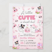 Schattigee Pink Ghost Halloween Baby shower Party Kaart (Voorkant)