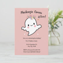 Schattigee Pink Ghost Verjaardag