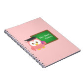 Schattigee Pink Owl Teacher Appreciation Day Notitieboek (Rechterzijde)