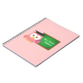 Schattigee Pink Owl Teacher Appreciation Day Notitieboek (Linkerzijde)