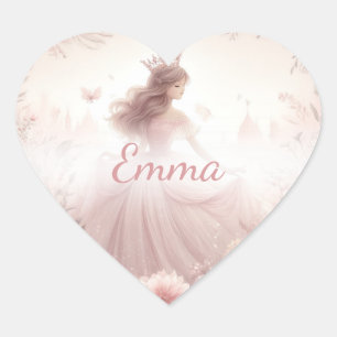 Schattigee  PinkPrincess met harten Hart Sticker