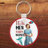 Schattigee Pinup_ Echte Mannen Trouwen Verpleegkun Sleutelhanger (Voorkant)