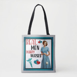 Schattigee Pinup_ Echte Mannen Trouwen Verpleegkun Tote Bag