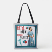 Schattigee Pinup_ Echte Mannen Trouwen Verpleegkun Tote Bag (Achterkant)