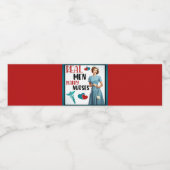 Schattigee Pinup_ Echte Mannen Trouwen Verpleegkun Waterfles Etiket (Enkel label)