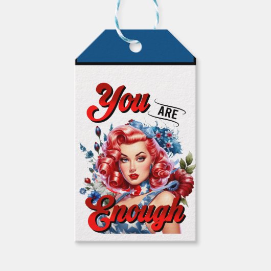 Schattigee Pinup_ Je bent genoeg Cadeaulabel (Voorkant)