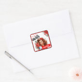 Schattigee Pinup_ Miss Sassy Vierkante Sticker (Envelop)