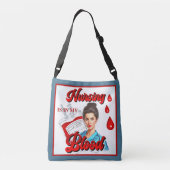 Schattigee Pinup_ Verpleegkunde in mijn bloed Crossbody Tas (Achterkant)