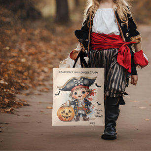 Schattigee Piraat Halloween Snoep Trick or treat Tote Bag