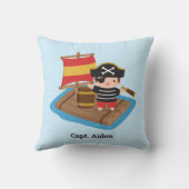 Schattigee piraat op houten vlot kussen (Achterkant)