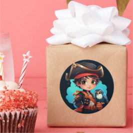 Schattigee piraat sticker