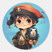 Schattigee piraat sticker (Voorkant)