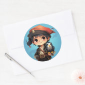 Schattigee piraat sticker (Envelop)