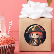 Schattigee piraat sticker