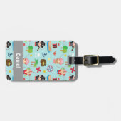 Schattigee Pirate Adventure Treasure Kinder Bagage Bagagelabel (Voorkant horizontaal)