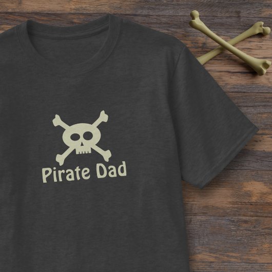 Schattigee Pirate Dad Schedel en Kruisbeenderen Ma T-shirt
