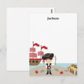 Schattigee Pirate Flat Note Kaart (Voorkant / Achterkant)