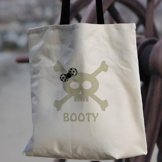 Schattigee Pirate Girl Skull en Crossbones Canvas  Tote Bag