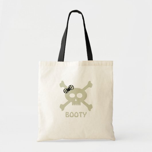 Schattigee Pirate Girl Skull en Crossbones Canvas  Tote Bag (Voorkant)