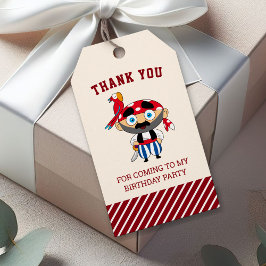 Schattigee Pirate Kids Verjaardagsfeestje Favor Cadeaulabel