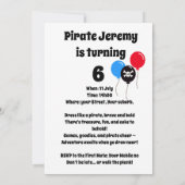 Schattigee Pirate Kind karikatuur op Treasure Isla Kaart (Achterkant)