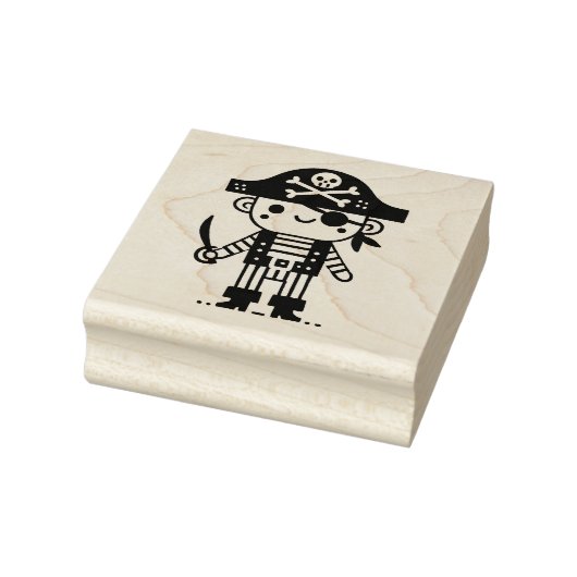 Schattigee Pirate Kinderen Rubberstempel (Stempel)