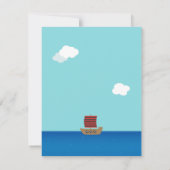 Schattigee Pirate thema Kids Verjaardagsfeest Uitn Kaart (Achterkant)