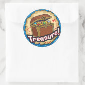 Schattigee Pirate Treasure Borst Sticker (Tas)