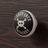 Schattigee Pirate Treasure Skull Crossbones Kabine Keramische Knop