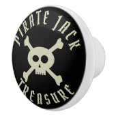 Schattigee Pirate Treasure Skull Crossbones Kabine Keramische Knop (Rechts)