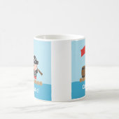 Schattigee piratenkapitein, Ocean Raft, jongensnaa Koffiemok (Center)