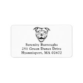 Schattigee Pit Bull Lover Pittie Pitbull Love Pupp Etiket (Voorkant)