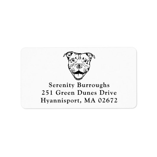 Schattigee Pit Bull Lover Pittie Pitbull Love Pupp Etiket (Voorkant)