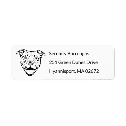 Schattigee Pit Bull Lover Pittie Pitbull Love Pupp Etiket (Voorkant)