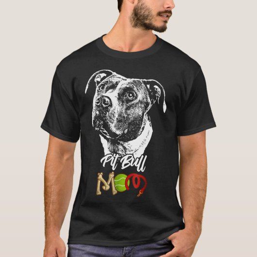 Schattigee Pit Bull Moeder Nieuw T-shirt (Voorkant)
