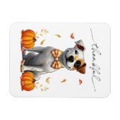 Schattigee pitbull dankbare Herfst pompoenen Magneet (Horizontaal)