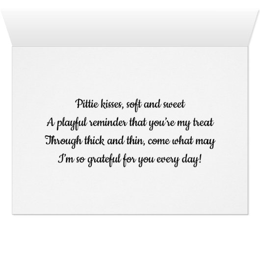 Schattigee Pitbull Denken van Je houdt van Pittie  (Binenzijde Horizontaal (Onderkant))