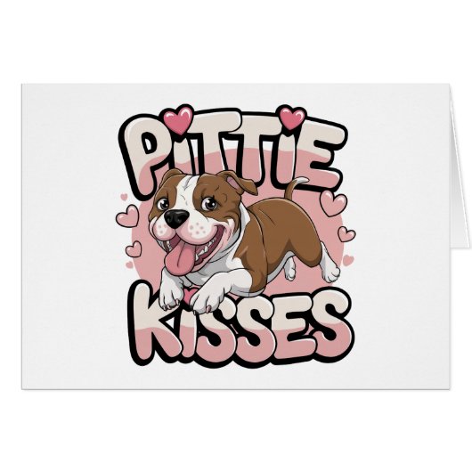 Schattigee Pitbull Denken van Je houdt van Pittie  (Voorkant Horizontaal)