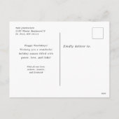 Schattigee Pitbull Dog en Mistletoe Kerstmis Feestdagenkaart (Achterkant)