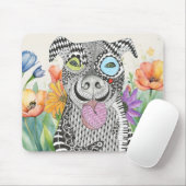 Schattigee Pitbull Dog Mousepad Muismat (Met muis)