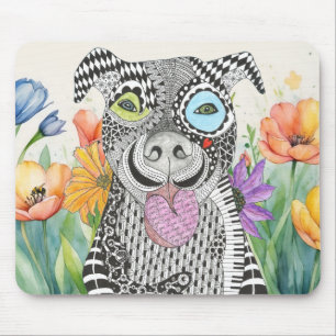 Schattigee Pitbull Dog Mousepad Muismat